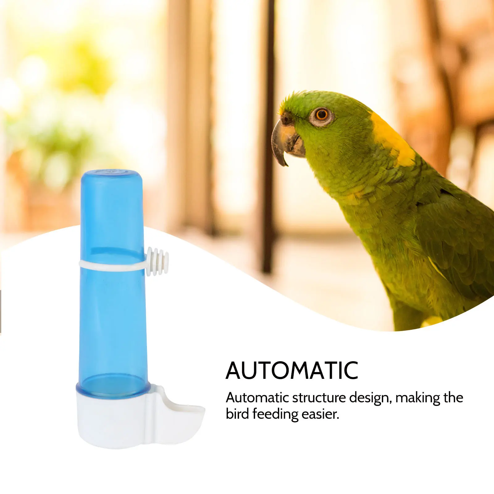 

Automatic Bird Water Dispenser Durable Plastic Compact Design Easy To Use Pet Bird Feeding Tool Water Container For Small Birds