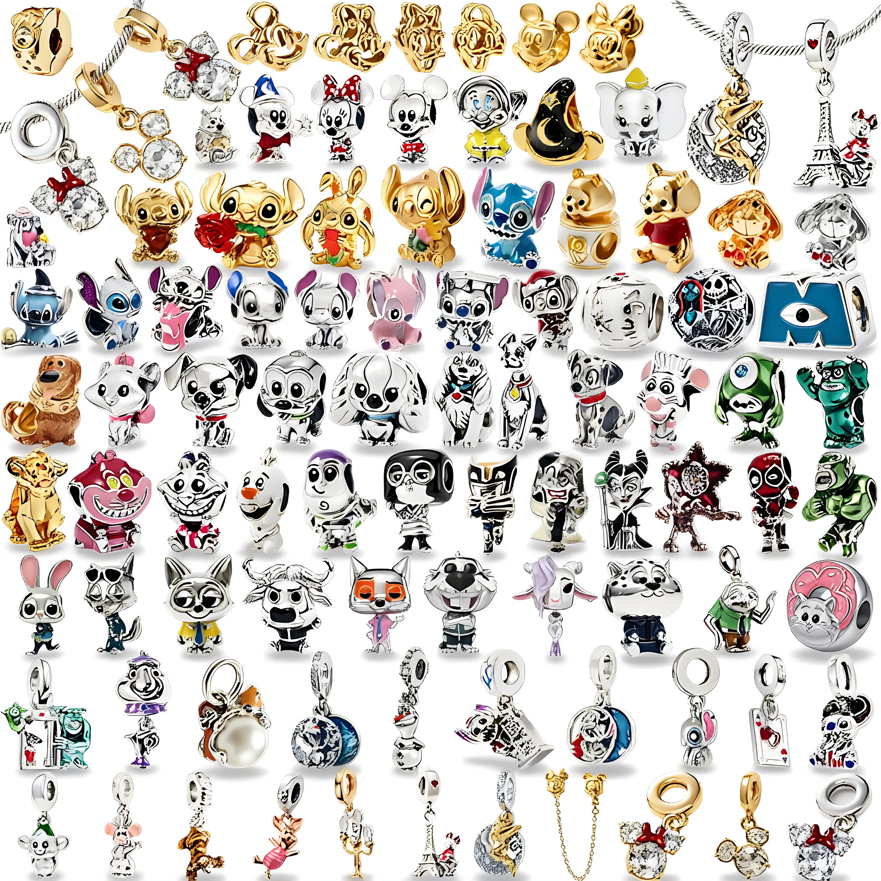 

New Cartoon Charms Beads For Bracelet Necklace Cute Animal Character Dangle DIY Jewelry Making Gifts For Women Fashion Accessory