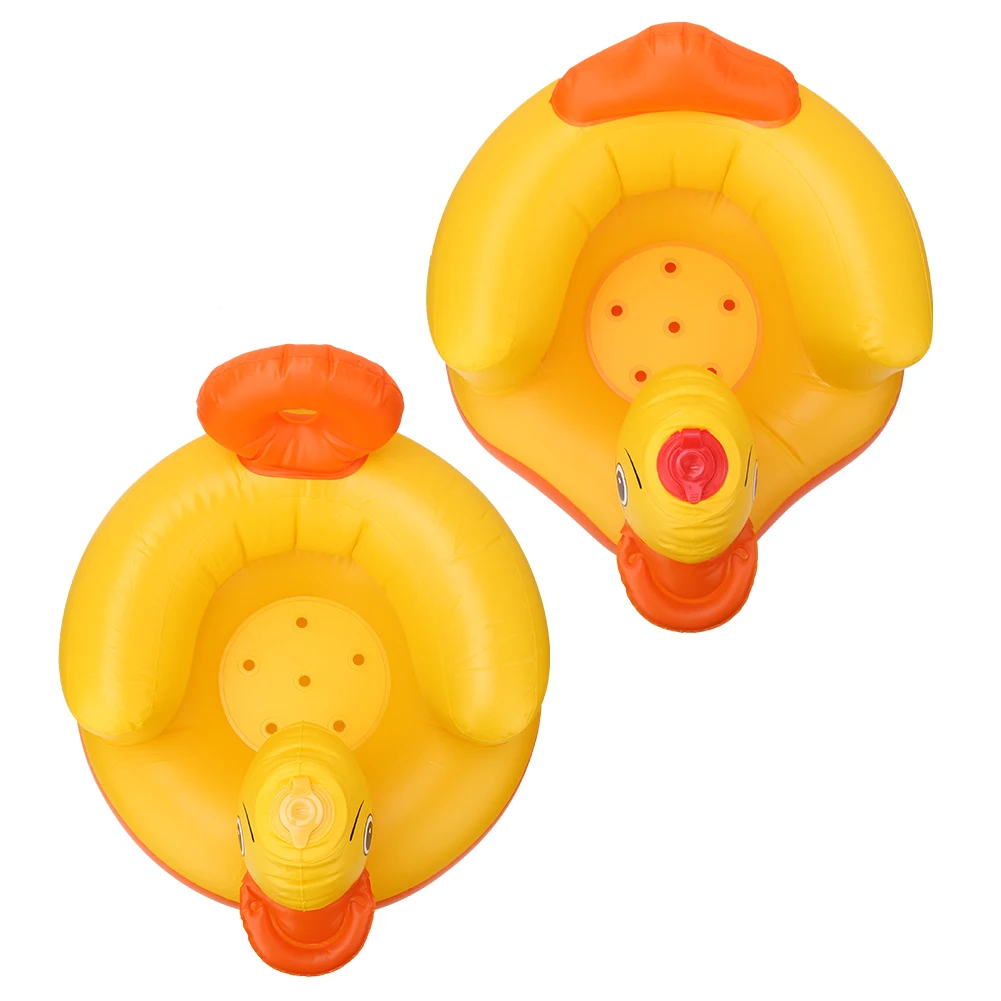 كرسي أطفال قابل للنفخ أصفر قابل للنفخ كرسي أطفال أريكة حمام الطفل البراز مقعد خلفي آمن سعة تحمل 60 كجم