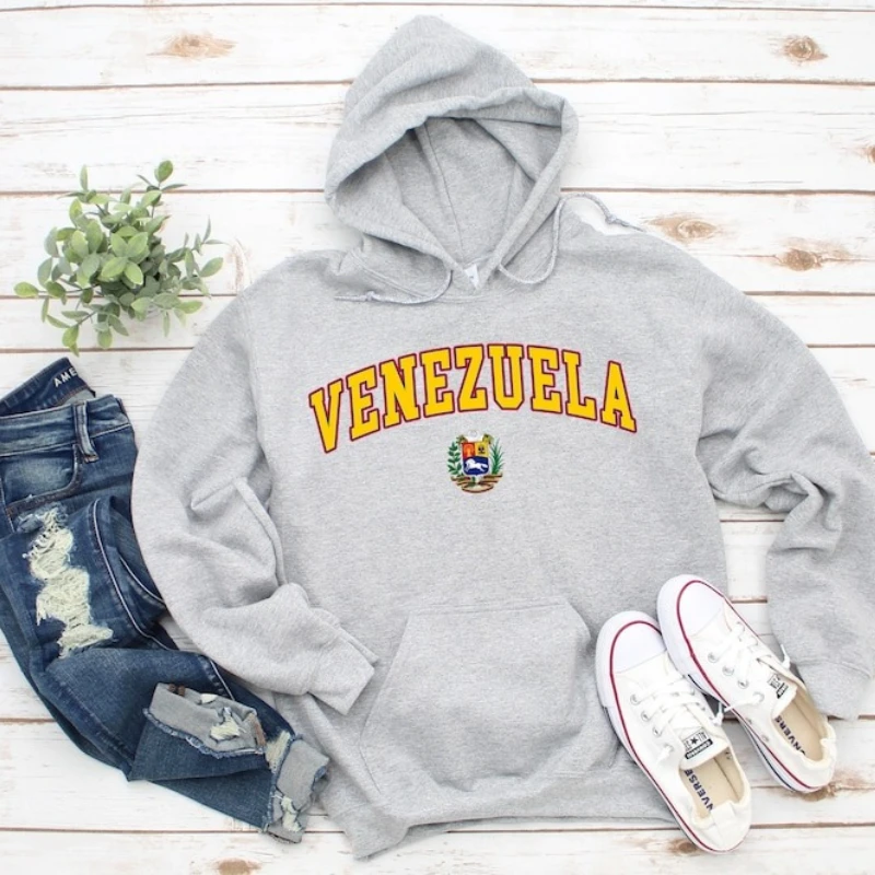 Venezuela Hoodie, Wappen von Venezolanisches Sweatshirt, gemütlicher Pullover Unisex Herbst und Winter Bequeme Thermo-Hoodie-Oberteile