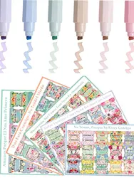 Spanish Bible Tabs, Morandi Spanish Bible Tabs+ 6Pcs Bible Highlighter Pen,Spanish Bible Tabs for Women and Men