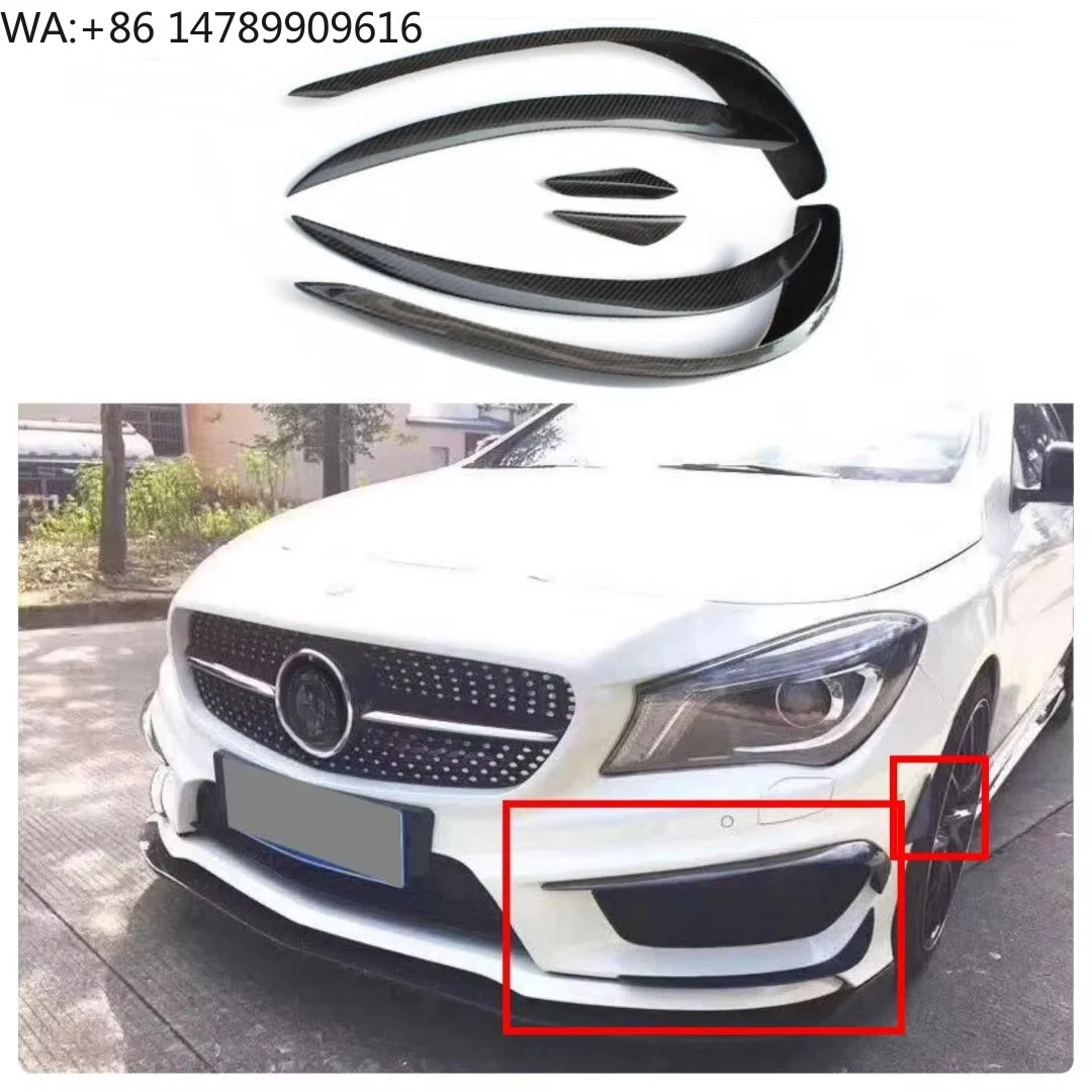 Premium Bespoke Facelift Body KitC117 CLA RZ Style Carbon Fiber Front Separator Canard Wing Front Splitter For C117 CLA45 CLA