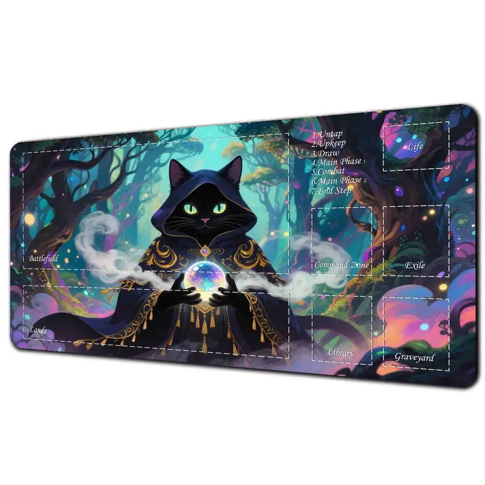 Magic Playmat kaart gaming mat met zones magic Raccoon Mentor mtg speelmat rubber antislip Bureaumat gamer toetsenbord mousepad