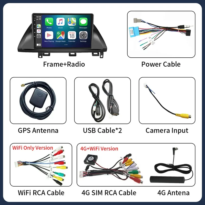 أندرويد 15 لهوندا أوديسي 2005 - 2010 راديو السيارة مشغل وسائط متعددة الملاحة ستيريو DSP Carplay 5G WIFI BT أندرويد DVD