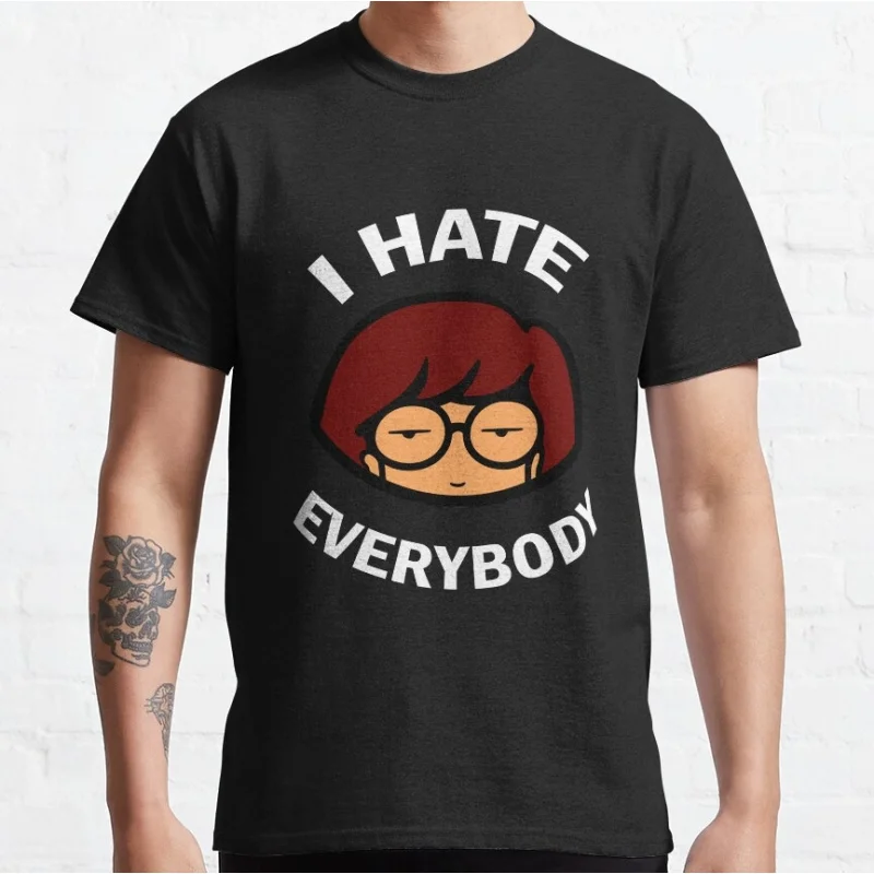 

Retro Sick sad world tv shows Gift t shirt 90s Nostalgia cartoon Graphic Clothes 0217 Large size Tops 100% cotton printed tee
