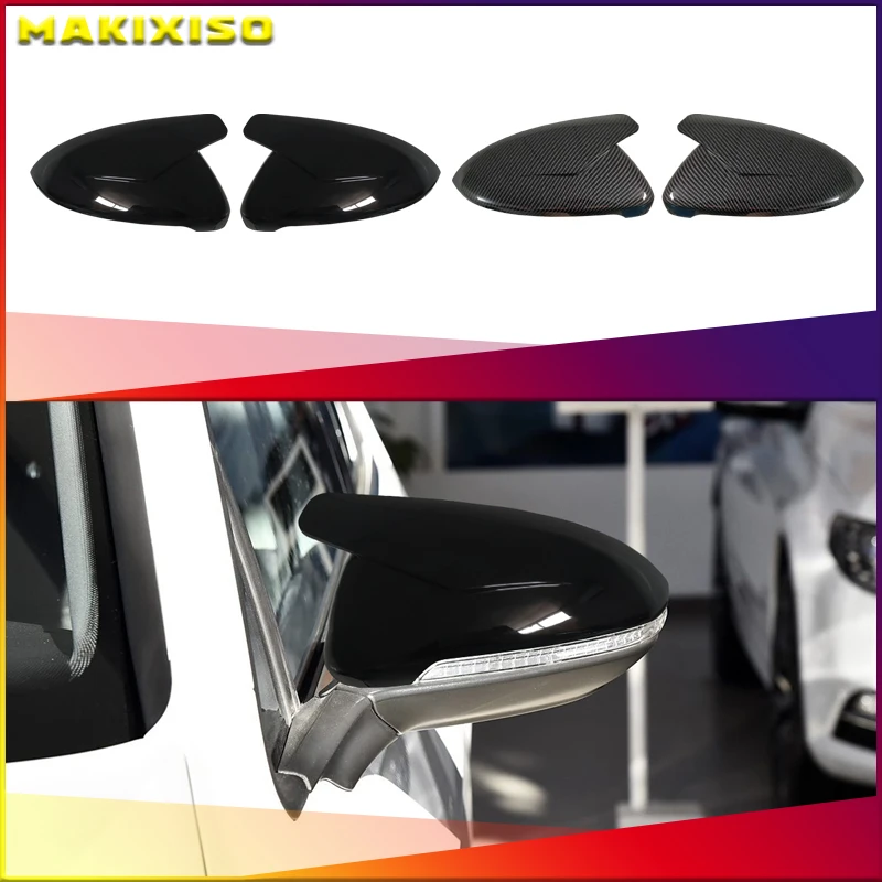 

For VW Golf 7 MK7 GTI 2014-2018 Touran Rearview Mirror Cover Cap Bright Black Mirror Cover Replacement