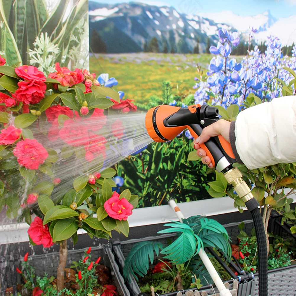 High-Pressure Spray Nozzle for Standard Garden Hoses with Quick-Connect Male Fitting and Leak-Proof Secure Seal