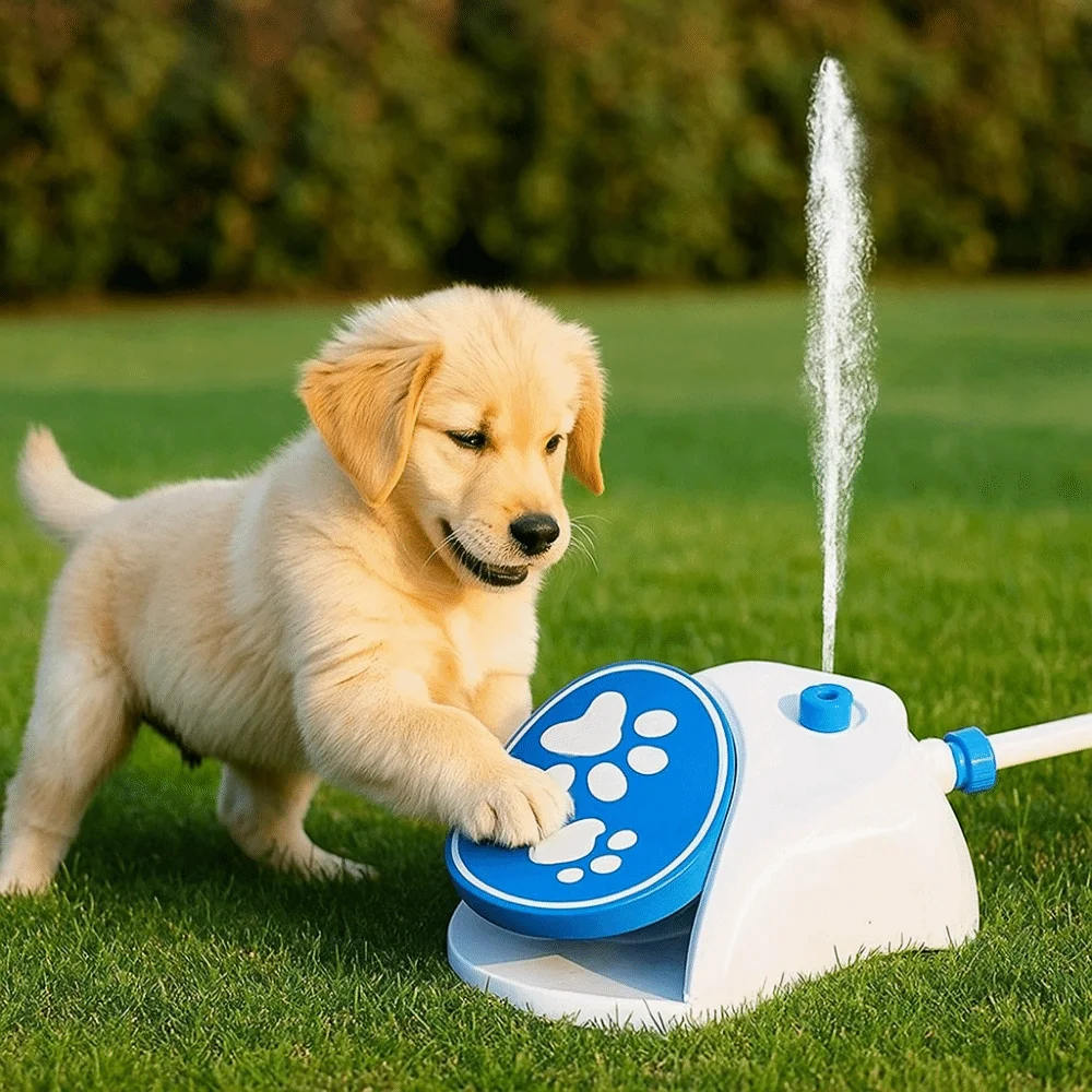 

Plastic Step On Dog Water Fountain 2 Water Dispensing Modes 3 Sizes Interfaces Pet Water Pedal Paw Press with Hose