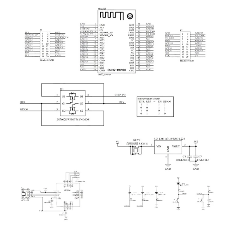 ESP32-WROVER Development Board ESP32 Test Board ESP32-WROVER Burn Fixture, For ESP-12F ESP-07S ESP-12S Module