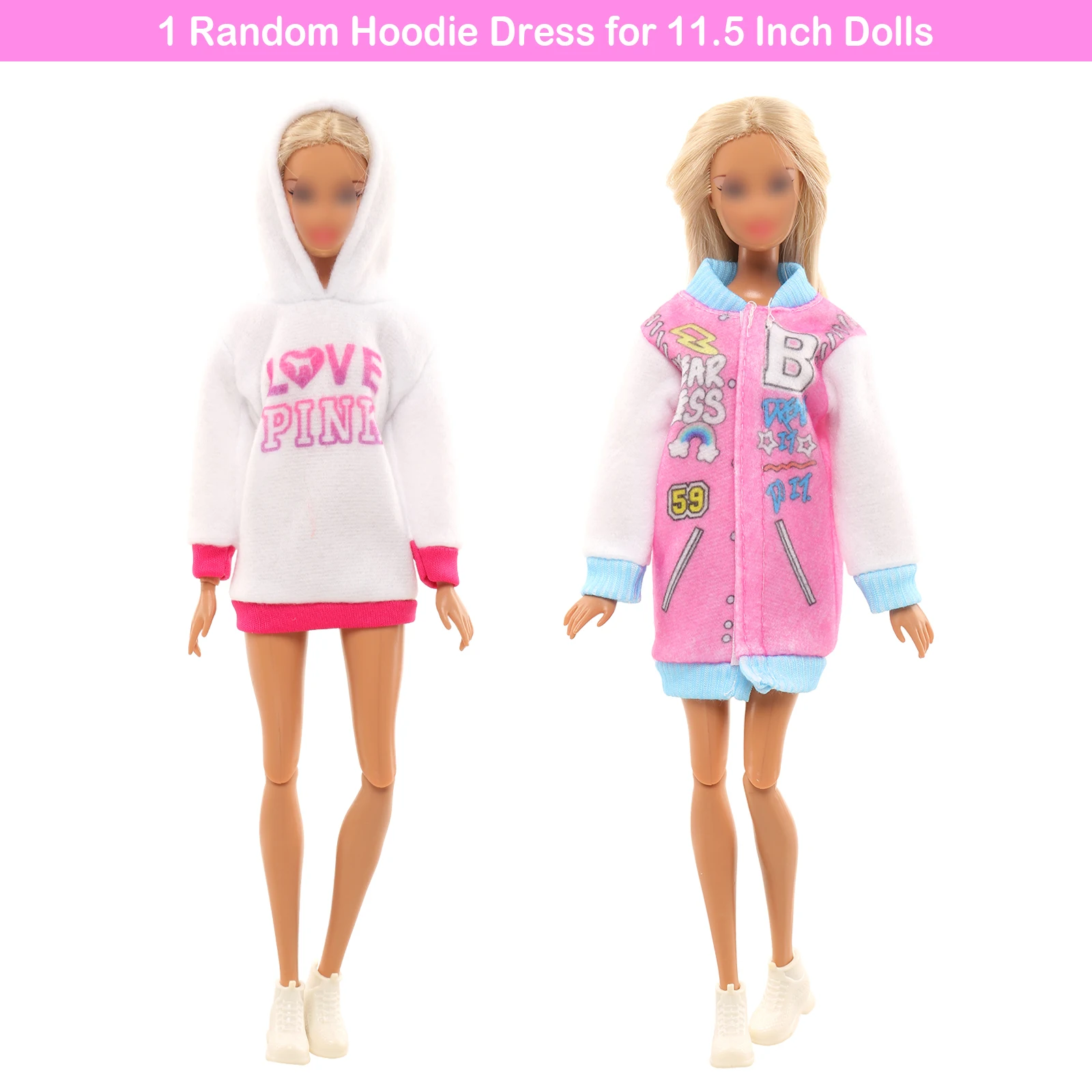 Barwa 15 Clothes for Dolls = 4 Fashion Dresses 5 Tops 5 Trousers 1 Sportswear for 11.5 Inch Girls Dolls Gift