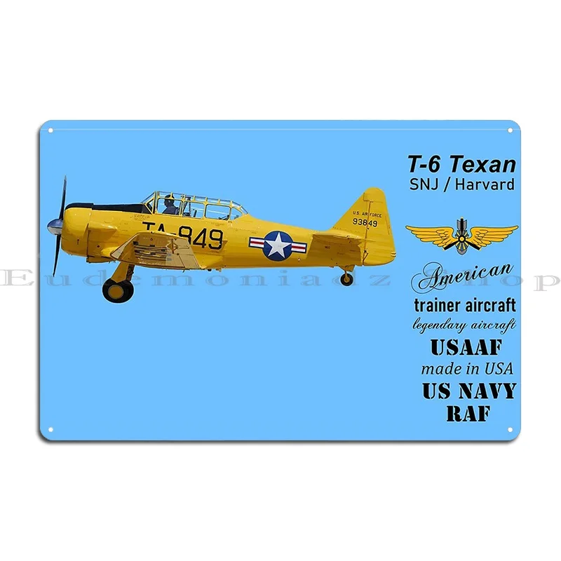 T 6 Texan Metal Sign Plaques Printing Garage Plaques Wall Plaque Tin Sign Poster