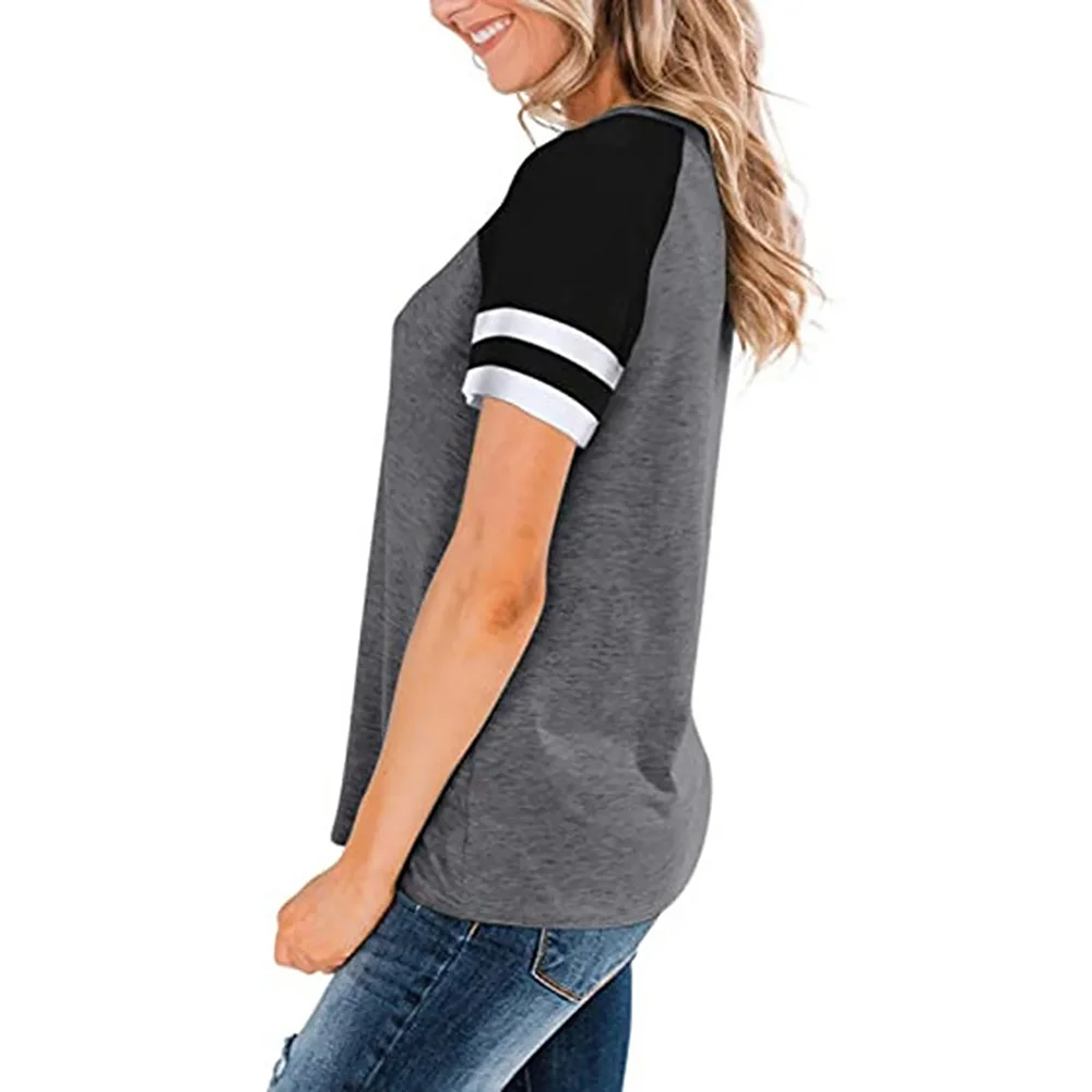 2026 Damen Sommer Neuheit: Gestreiftes Freizeit-T-Shirt mit Raglanärmeln – Weicher Stoff, Entspannte Passform, Rundhalsausschnitt, Kontrast Schwarz-Weiß – Detail 2