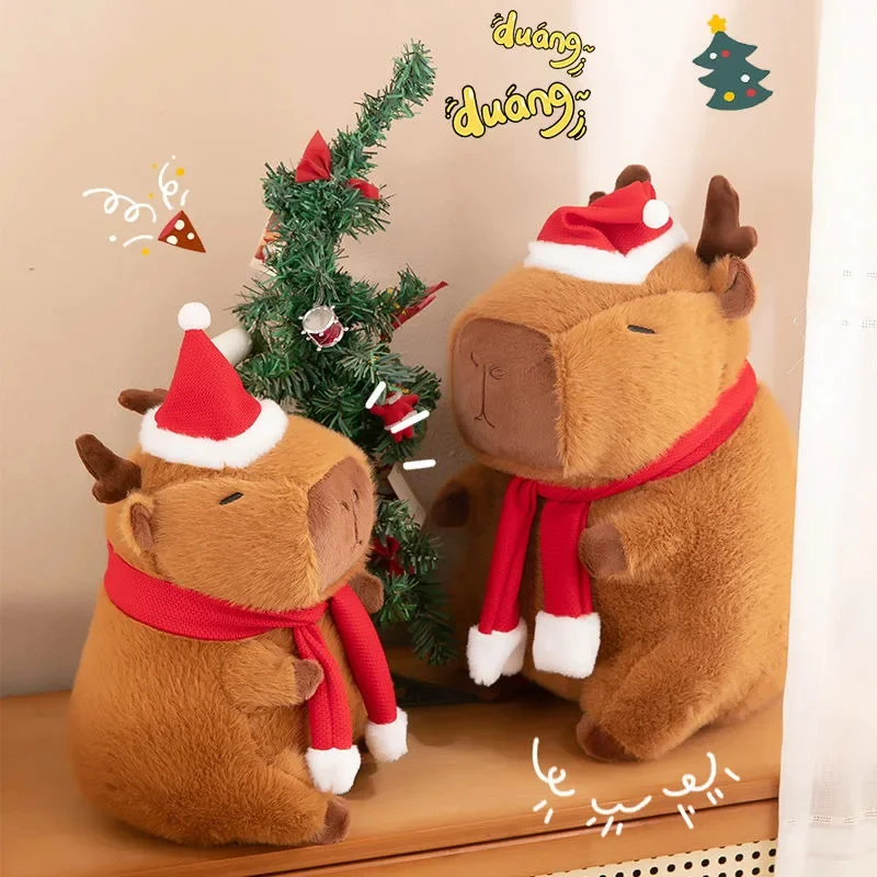 

Capybara Christmas Dolphin Doll Y2K Kawaii Plush Toy PP Cotton Doll Pillow Christmas Gift Girls Students 3D Birthday Gift New