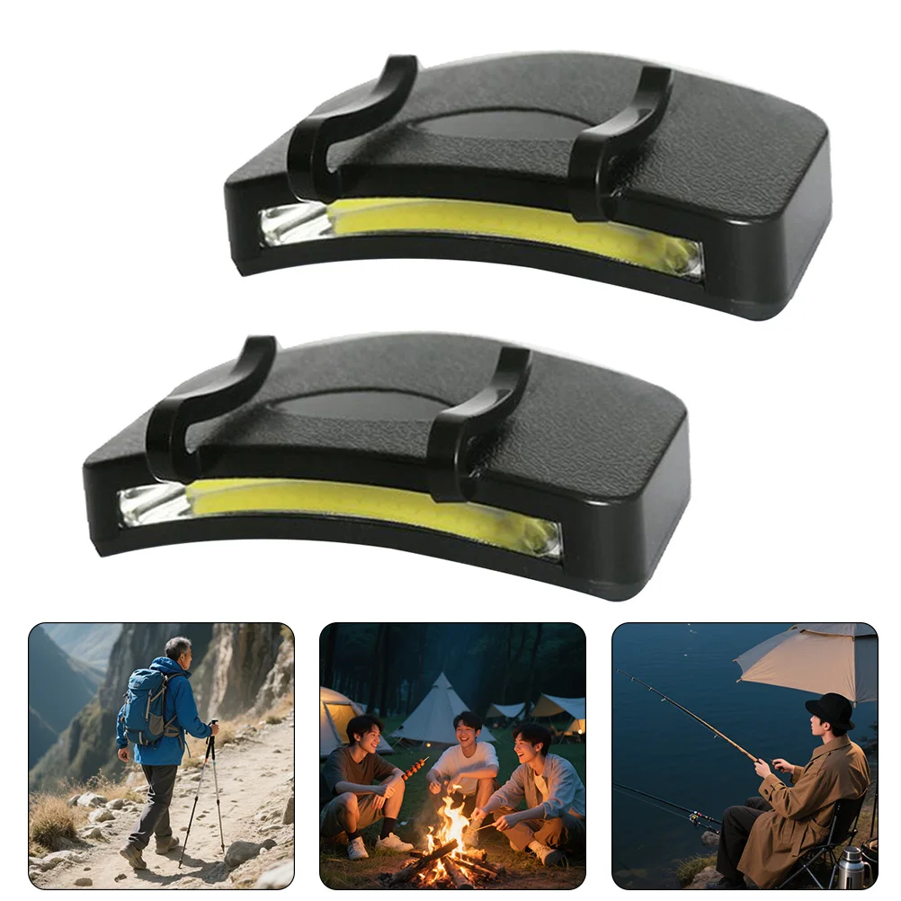

2Pcs Waterproof Cob Clip on Headlamp Mini Clamp Light Portable Bright Outdoor Lamp Hands Free for Camping Hiking Fishing