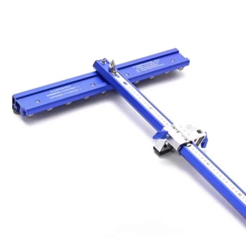 Multi-purpose Large Slab Rock Cutter, New T-style Tile Push Knife, Support Round Drawing with Compass Tip