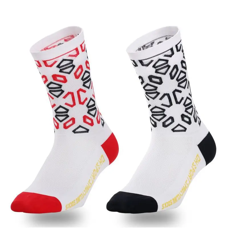 New Bicycle Cycling Sports Running Basketball Mountaineering Breathable Wear-Resistant Mid-Calf Male and Female Socks