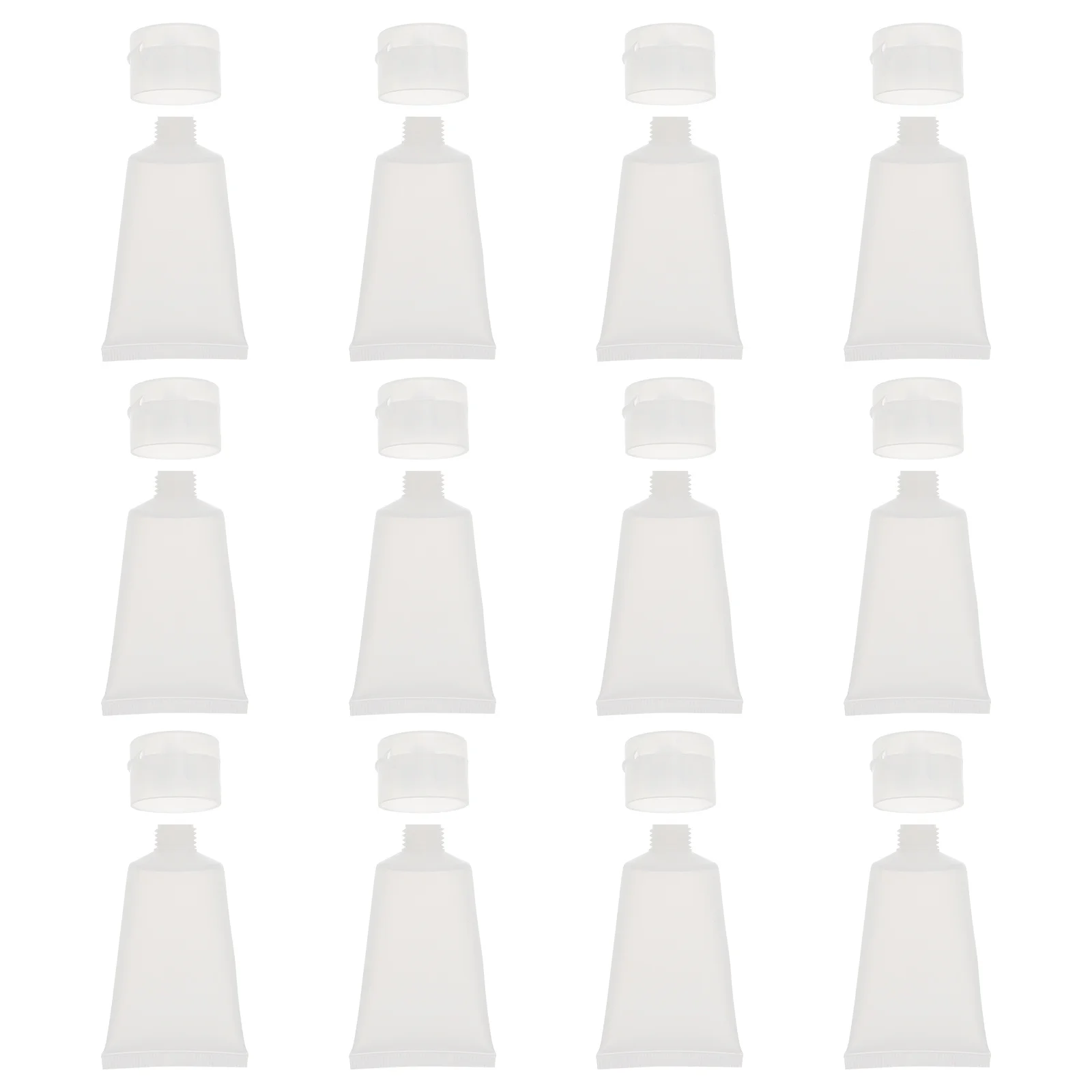 12Pcs Fine Workmanship Dispensers Squeezable Makeup Container Refillable Bottles for Travel Empty Squeeze Bottles