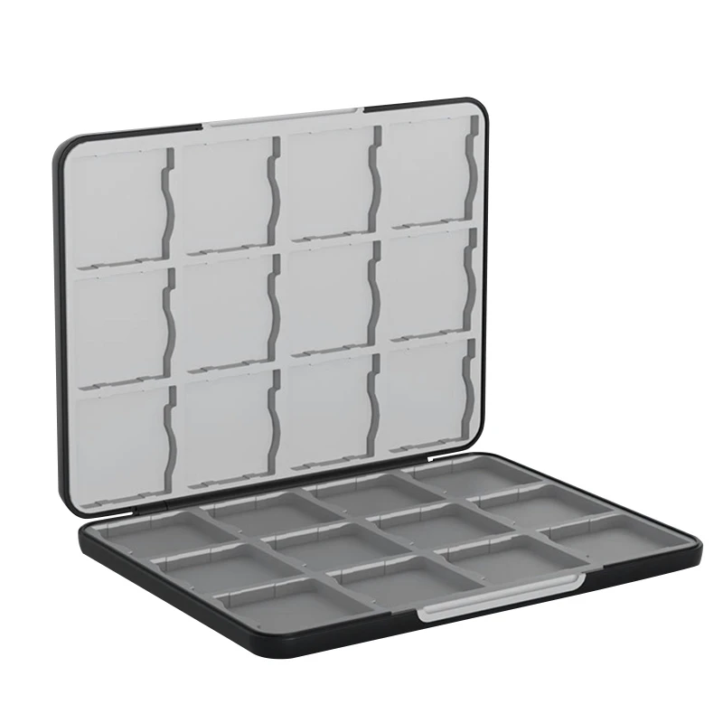 24-in-1 Game Card Case Compatible with 3DS Game Card Cartridge Storage Solution Box Shockproof Shell Silicone Magnet