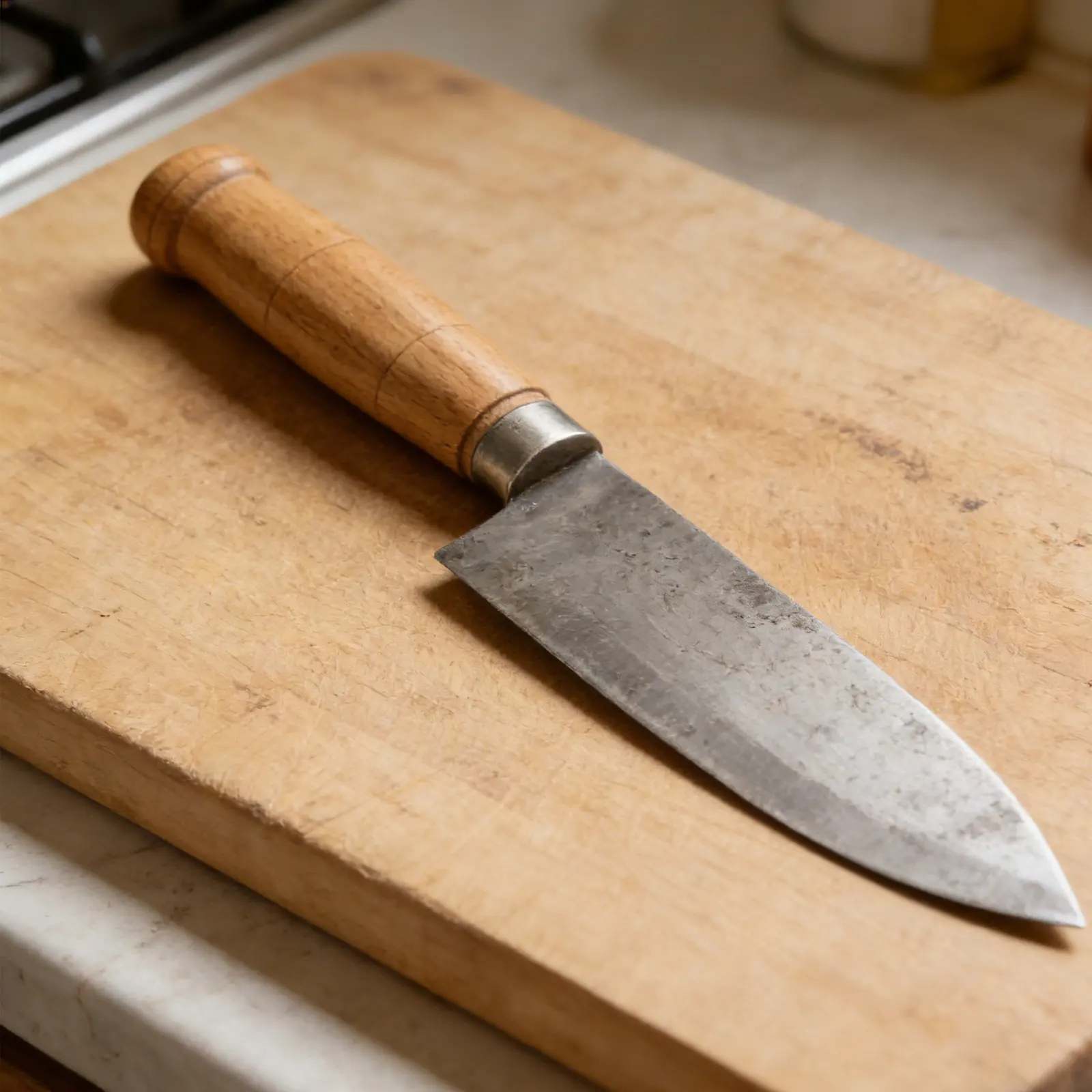Traditional Wooden Cutter Handle for Kitchen Knives - Universal Octagonal Wa Style Replacement Grip Comfortable Secure view 2