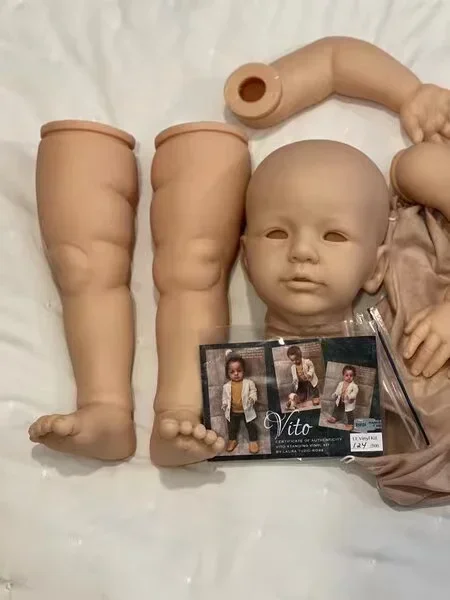 DLS With COA 30inch Reborn Baby Doll Vito Unpainted Kit DIY Part With Cloth Body Standing Version