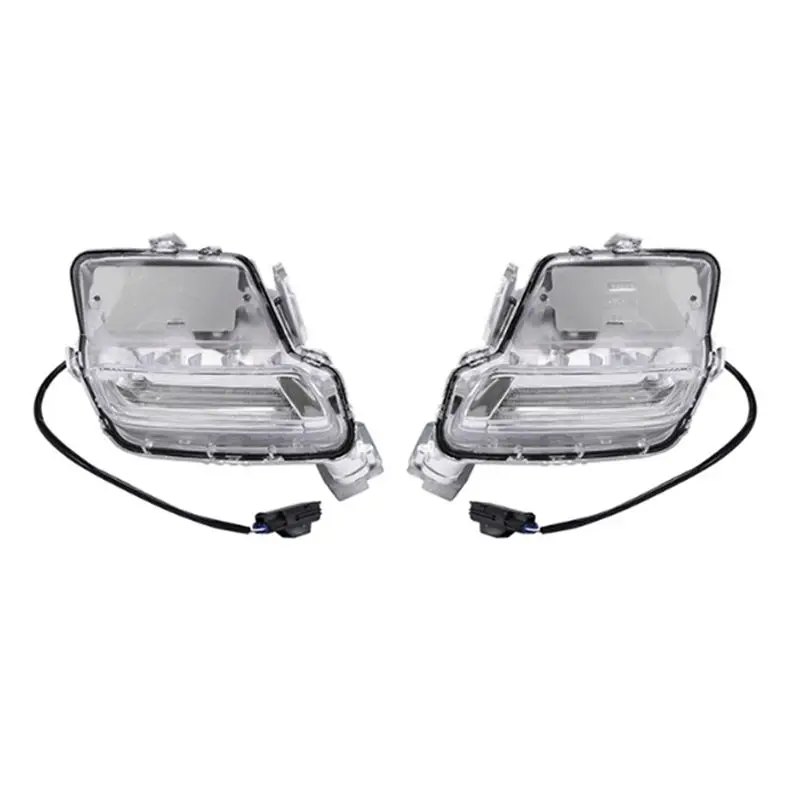 

Top!-Car LED DRL Daytime Running Lights Front Bumer Fog Lamp 31364330 31364331 For Volvo XC60 2014-2018