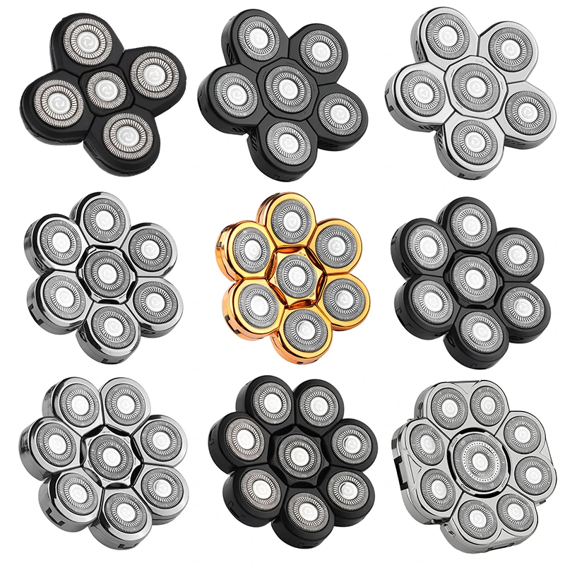 Wysokiej jakości ostrze 3/4/5/6/7/8/9D ruchoma głowica wodoodporna stal nierdzewna elektryczna golarka do golarka dla mężczyzn zapasowe ostrze