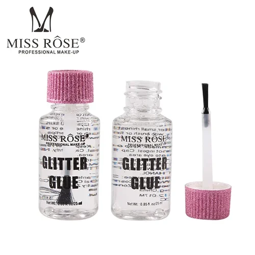 Miss Rose maquillaje cara y cuerpo Gel de fijación sombra de ojos suelta Primer pegamento para sombra de ojos con brillo io 0,85 oz/25ml
