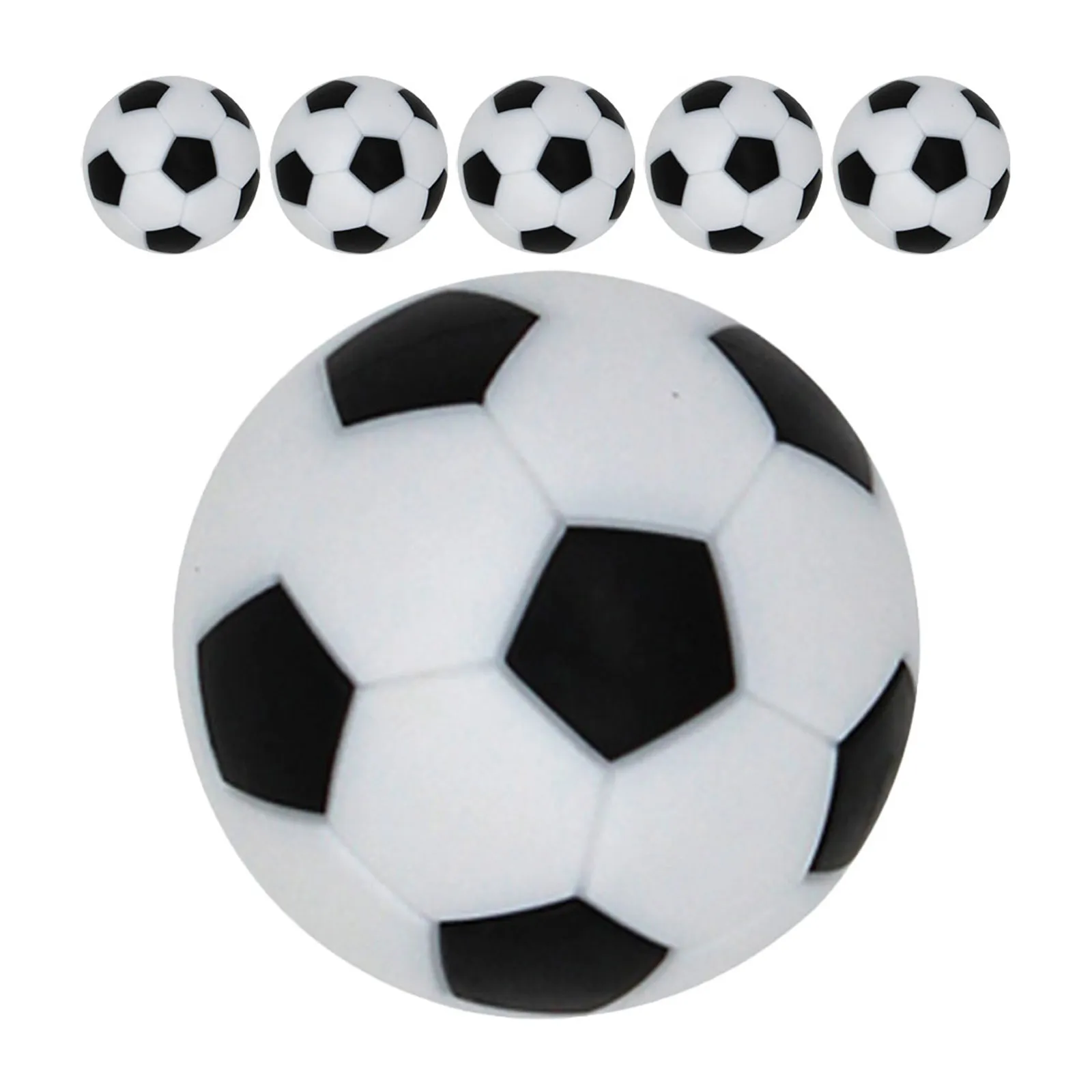 6Pcs 23Mm Black White Table Soccer Balls Mini Foosball Replacement Smooth Rolling Footballs for Store Party Supplies