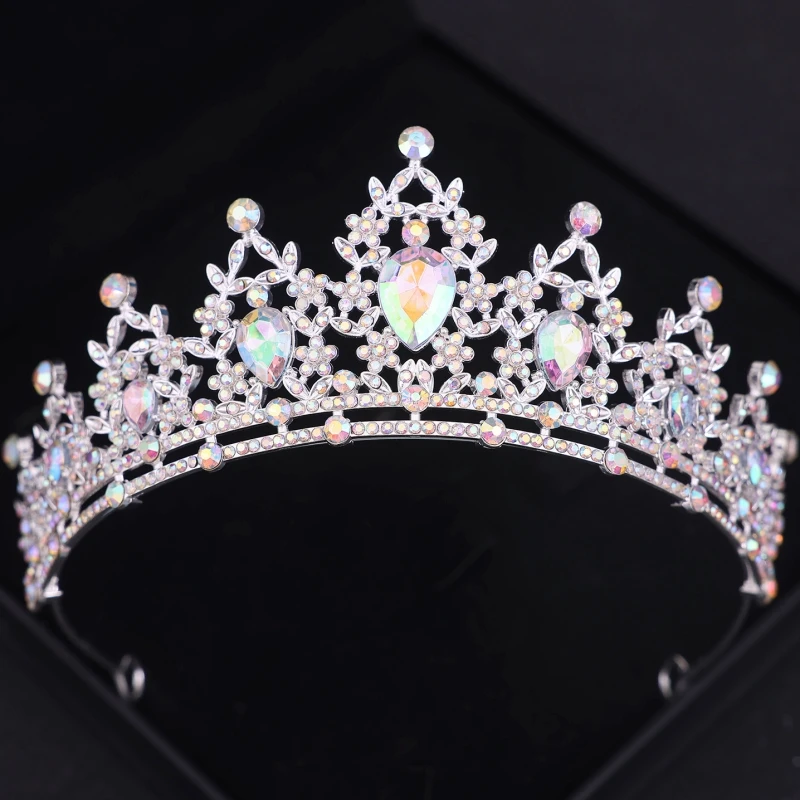 Diadema corona di cristallo barocco per le donne sposa strass Prom Diadem accessori per capelli da sposa da sposa diademi e corone di gioielli