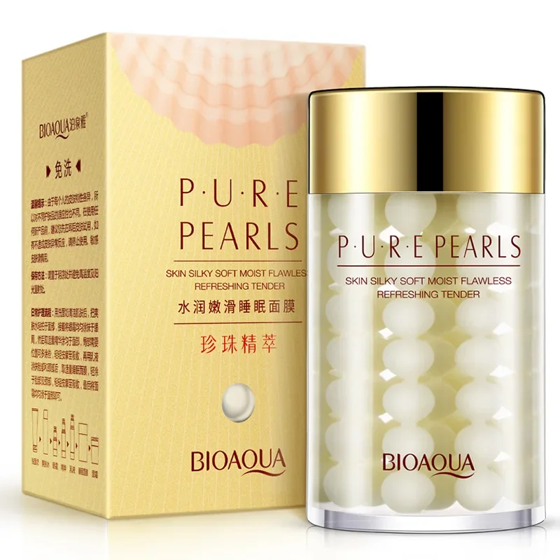 120g Pure Pearl Essence Sleeping Mask Face Skin Care Replenishment Korean Facial Cream Whitening Hydrating Night Masks