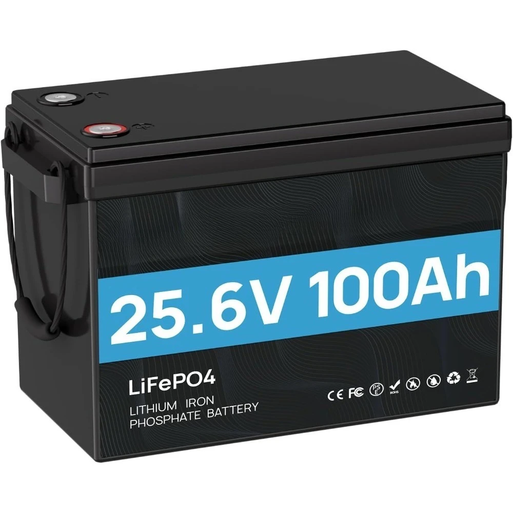 

Литиевая батарея LiFePO4 24В 100Ач (25.6В) - Миниатюрная аккумуляторная батарея глубокого разряда для солнечных систем, со встроенной BMS 100А - для троллинговых моторов, на заказ