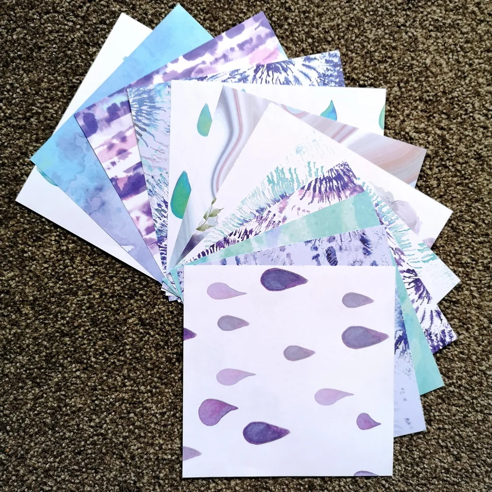 Creative Path 6x6 Zoll Journaling-Hintergrundpapierbögen Quadratisches Origami-Papier 15x15cm Blumenmuster Scrapbook Dekoratives Papier – Detail 1