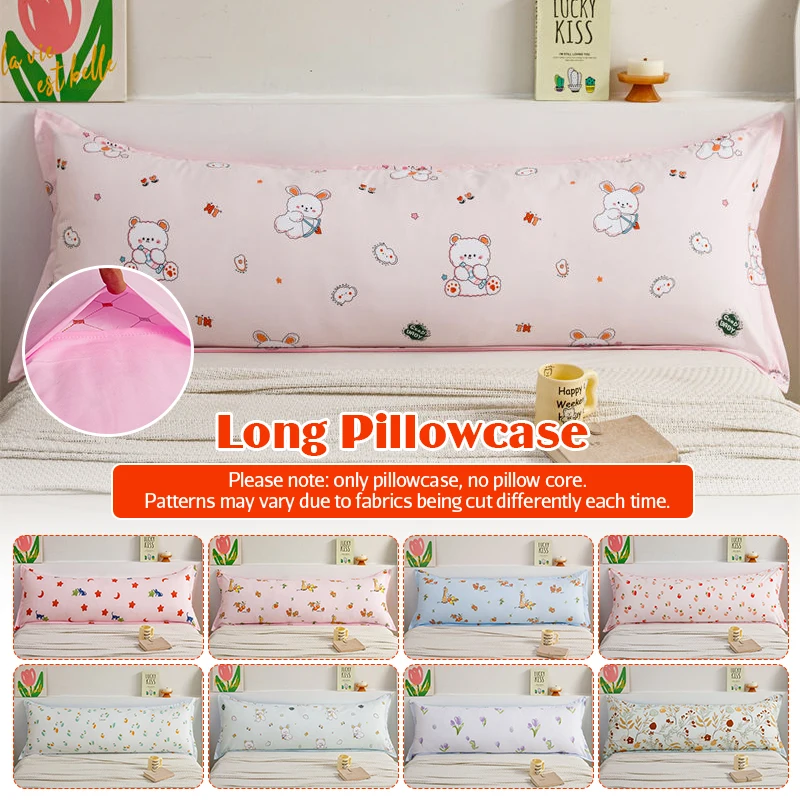 120/150/180cm Unfilled Double Pillowcase Fashion Printed Sleeping Long Pillow Cover Home Bedding Body Support Cushion Covers 