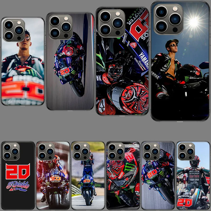 Fabio Quartararo funda de teléfono Moto NO.20 para Apple Iphone 15 14 Plus 13 Pro Max 12 Mini 11 X XS Max XR 8 7 SE 2020