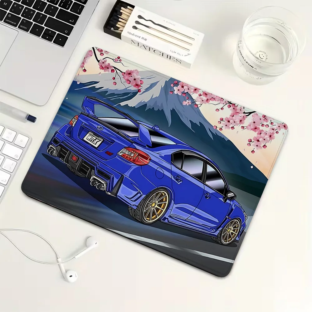 

Синий спортивный автомобиль Fuji Mountain, маленький коврик для мыши, резиновый игровой коврик для мыши, коврик для механической клавиатуры, аксессуары для ПК, коврик для игрового стола