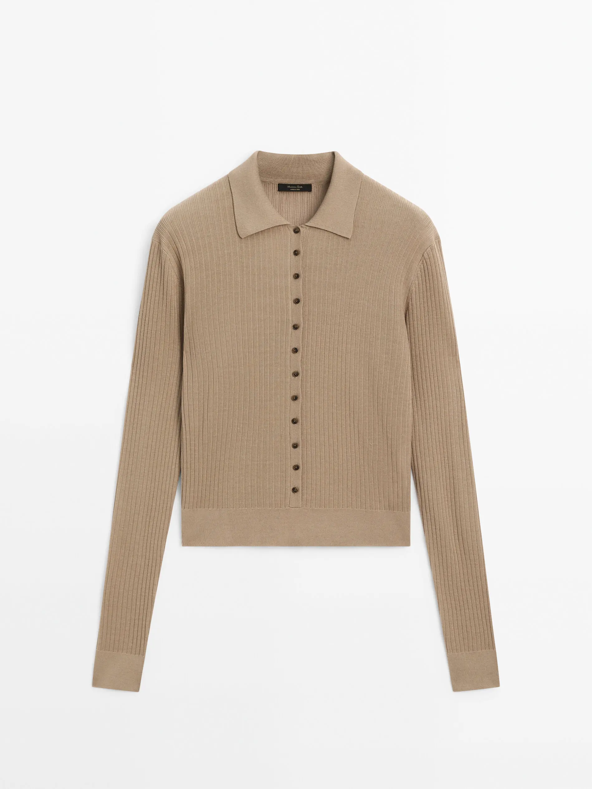 Ethereal MD 2025 masidutti ربيع جديد نمط السيدات عارضة أزياء أنيقة مضلع بولو الرقبة محبوك سترة