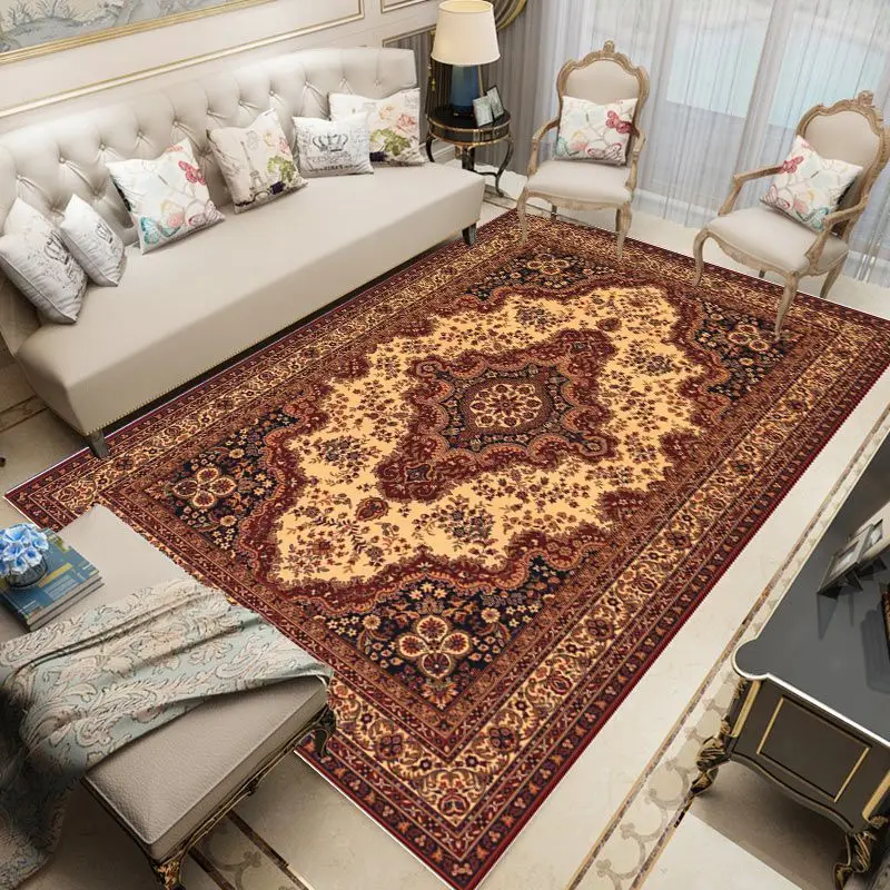 European Carpet Living Room Sofa Tea Table Mat Luxury Home Bedroom Floor Mat American Iranian Persian Style