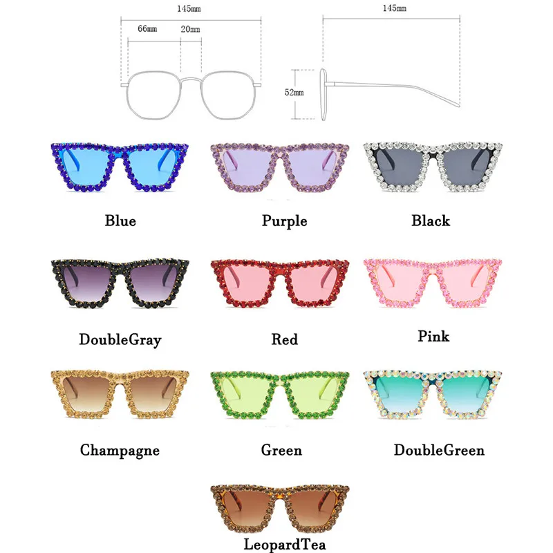 LeonLion 2023 Oversized Cateye Sunglasses Women Diamond Luxury Eyewear Women Brand Designer Glasses Women Gafas De Sol Mujer
