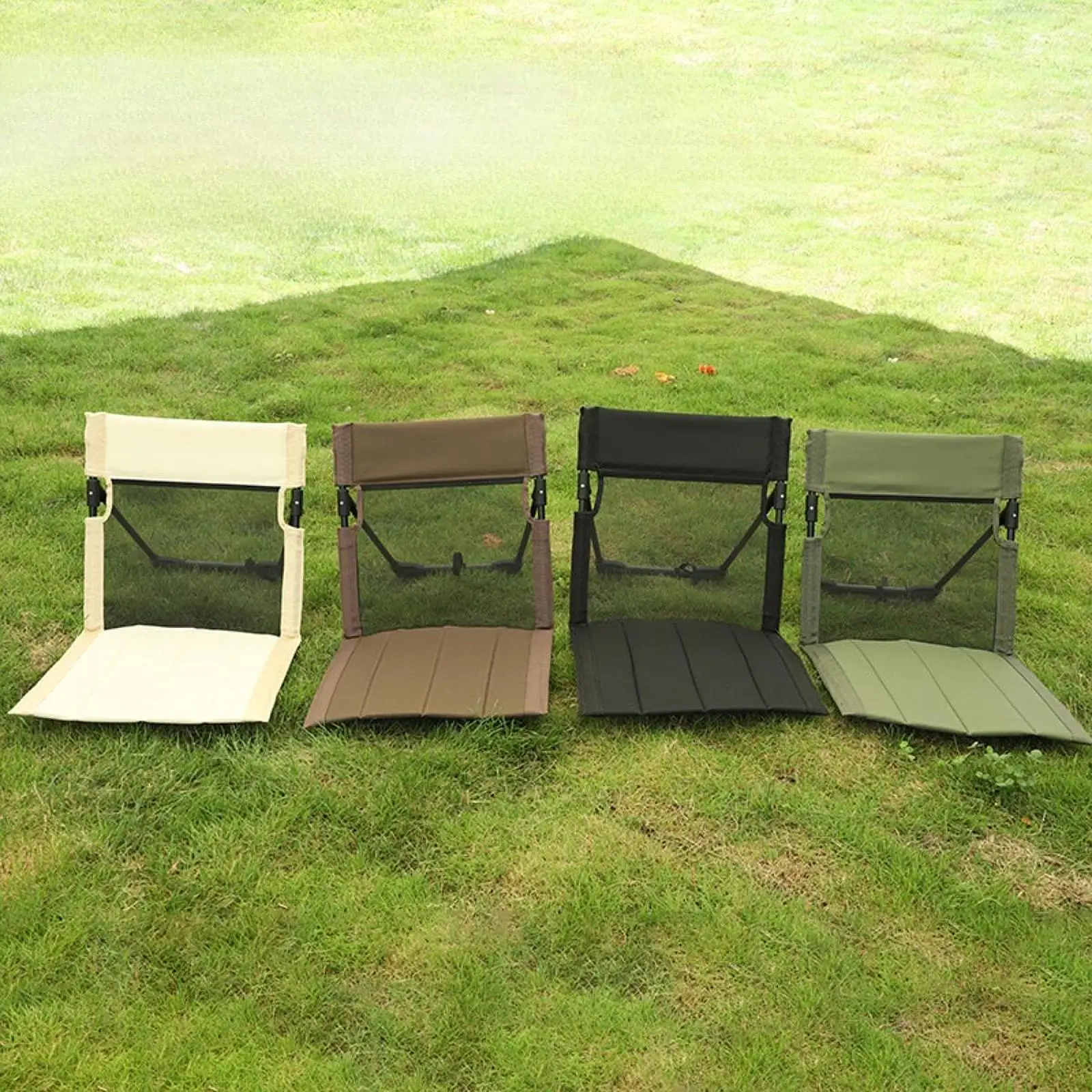 

Складной стул, портативный стул для кемпинга, многофункциональный стул для кемпинга со спинкой для сидения на газоне, для поездок на природу, стадиона, двора