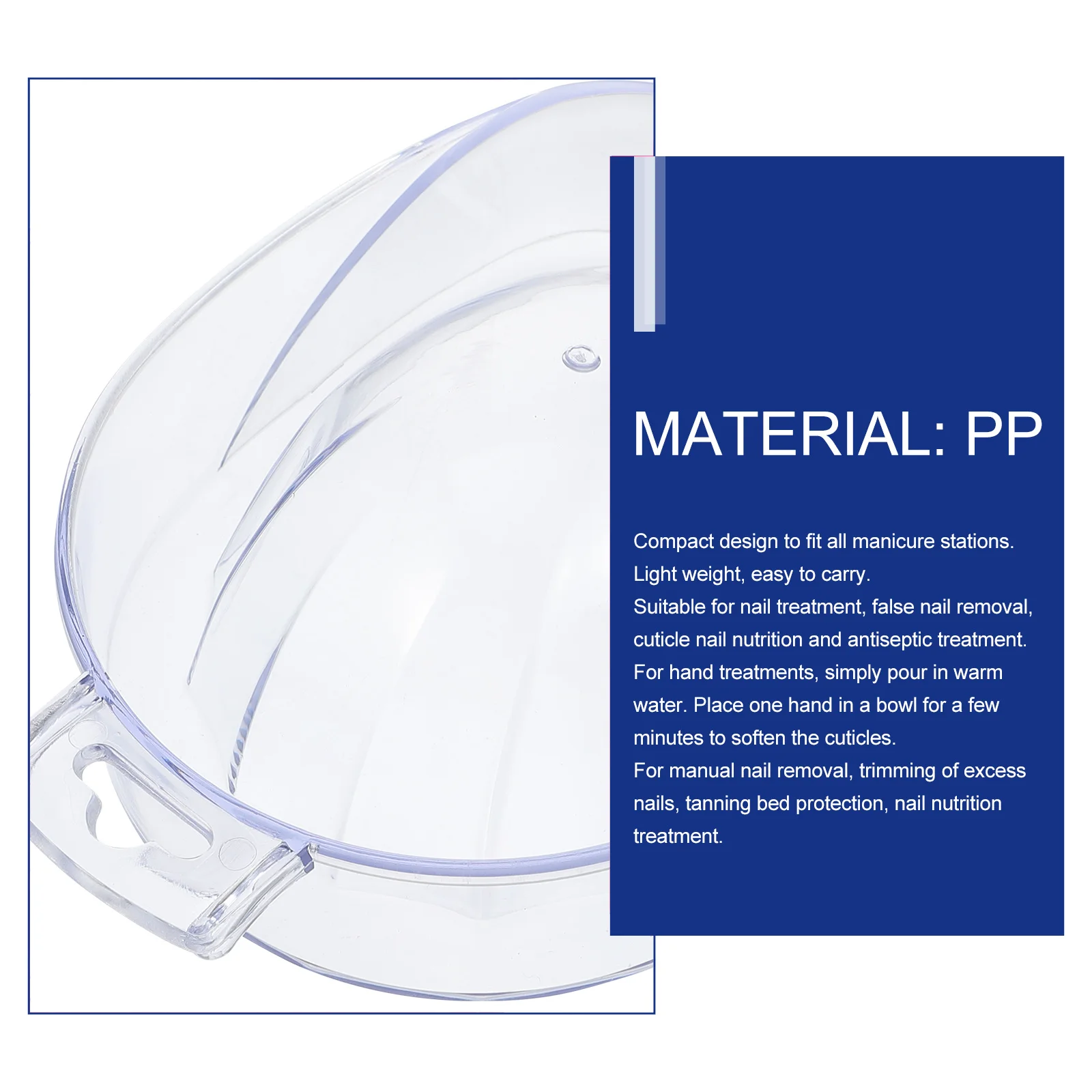 

1pcs Soak Manicure Removing Bowl Nail Polish Remover Container For Home Salon Use High Quality Acrylic Soaking Bowl Manicure