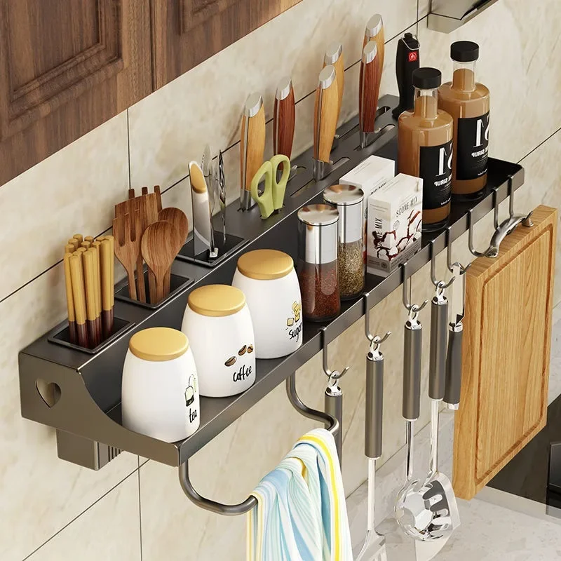 

Kitchen New Shelf Multi Functional Chopstick Tube with Hook Kitchen Organizer Home Accessories Wall Mounted Household