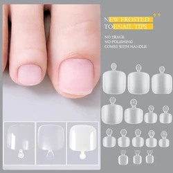120/150Pcs  Toenails Short Square Fake Soft Gel Full Cover Pre-shape ToeNail Tip Matte Press on Fake Toe Nail Extension
