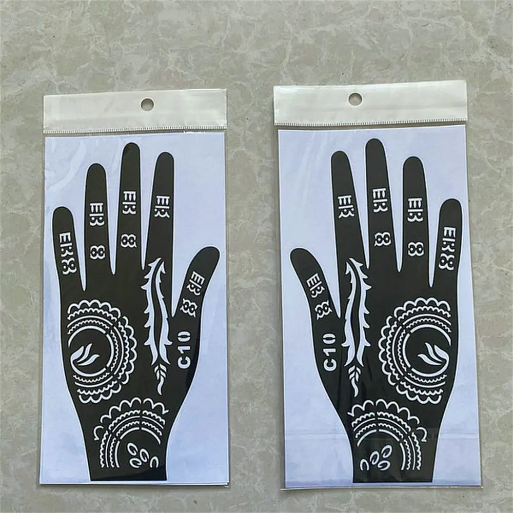 

Arm Leg Feet Face Paints Hollow Drawing Temporary Decal Stencils India Henna Kit Body Art Template