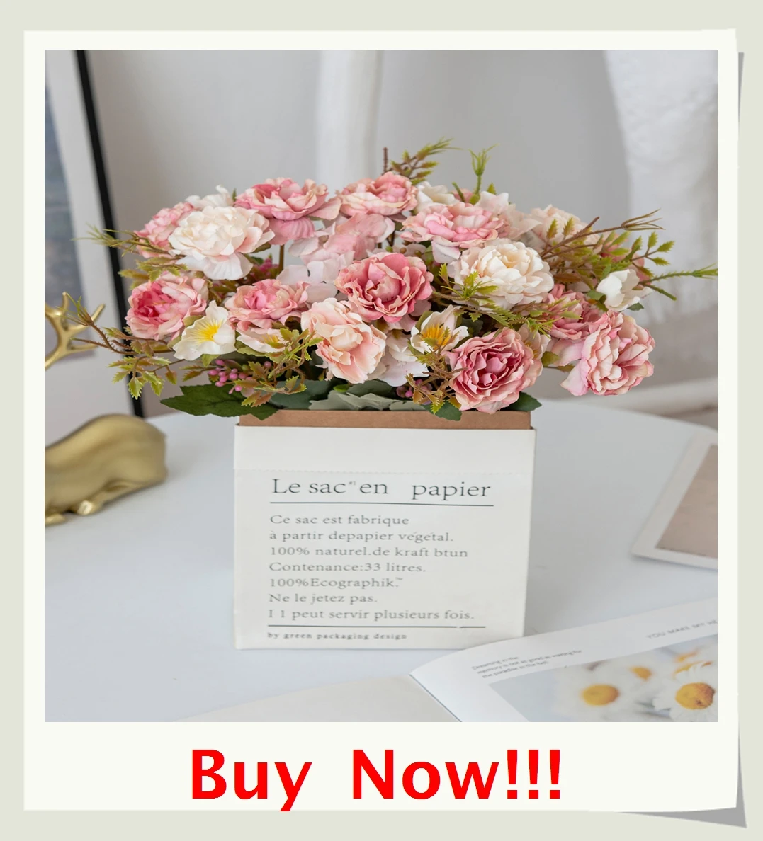 Künstliche Blumen rebe Rose nach Hause Wand dekoration Hochzeit im Freien Bogen Szene Dekorationen und Weihnachts feier Pflanzen – Detail 7