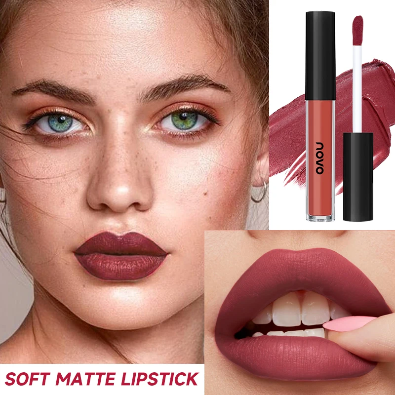 أحمر شفاه سائل غير لامع، ملمع شفاه رذاذ الماء، مقاوم للماء والعرق، كوب غير لاصق، ملمع شفاه عالي الصبغة