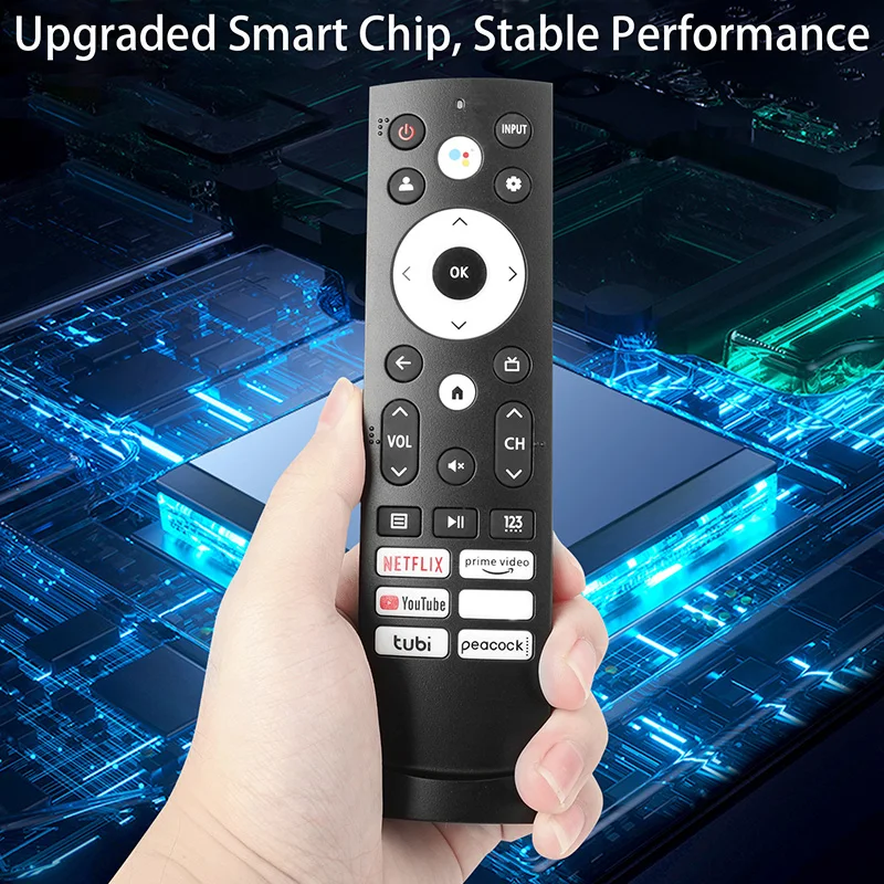Control Remoto por Voz ERF3M90H Compatible con Hisense LED 4K Smart TV 43A6H 43A65H 43A68H 50A6H 50A65H 50A68H 50U6H 55U75H