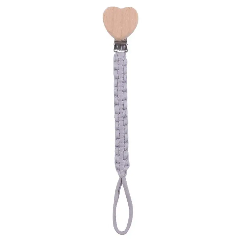 

Baby Toddler Children Heart Shape Soother Holder Dummy Clips Baby Pacifier Chain Baby Teether Toys Straps Pacifier Holder Clips