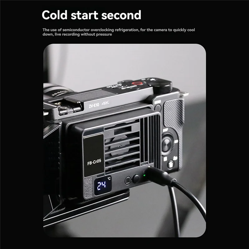 

FB-CR05 Система охлаждения камеры Радиатор Охлаждающий вентилятор для Sony Canon FUJIFILM ZV-E1 A7M4 A6700 A72C R8 R7 R6 XT4