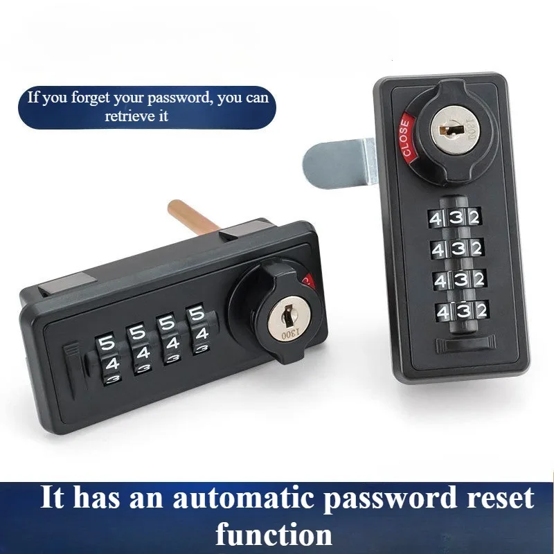 

Automatic reset four-wheel mechanical drawer combination lock, shoe cabinet door lock, storage locker lock