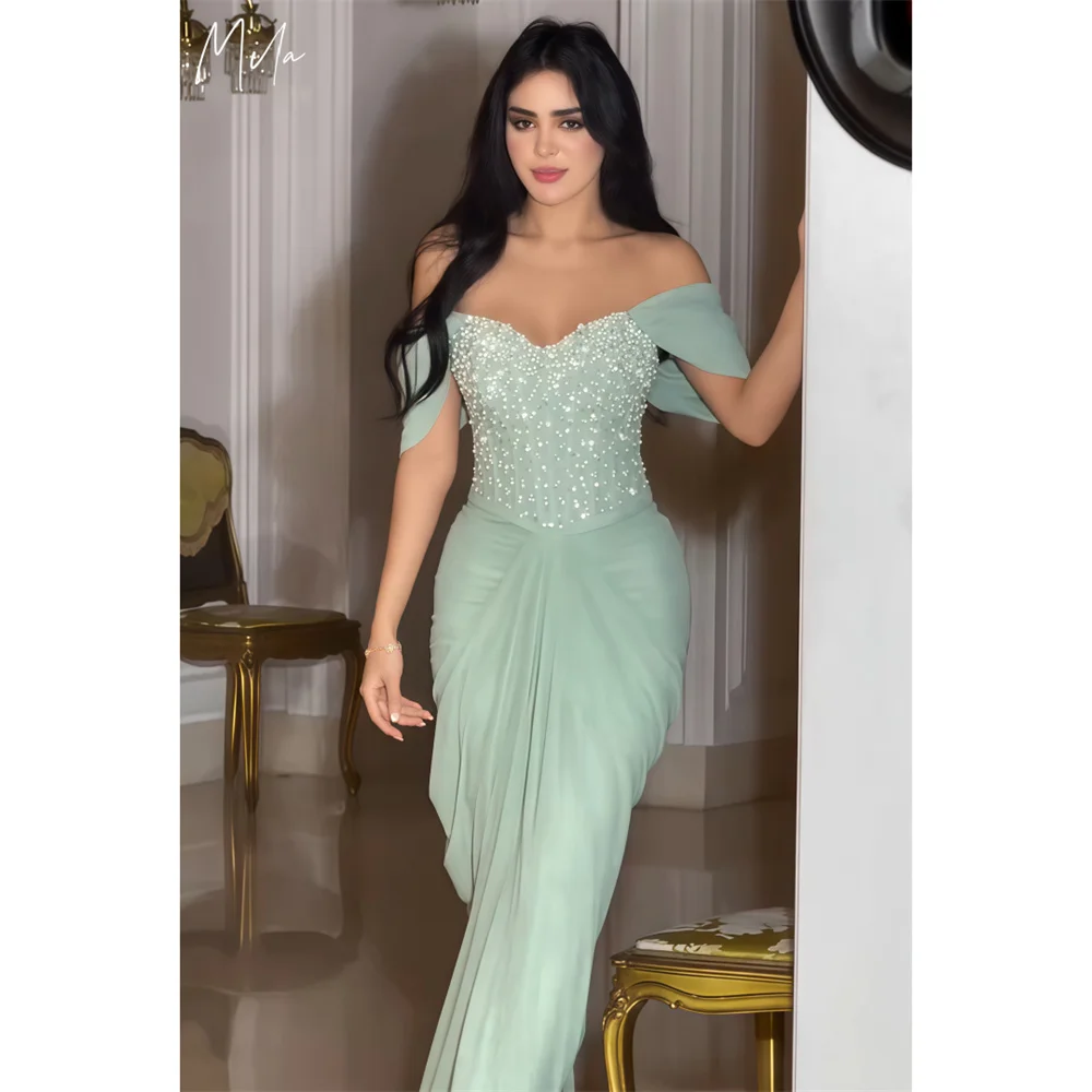 

Mila блестящие корсетные платья для выпускного вечера с вырезом в форме сердца и складками на заказ, вечернее платье длиной до пола, платья de fiesta 2025